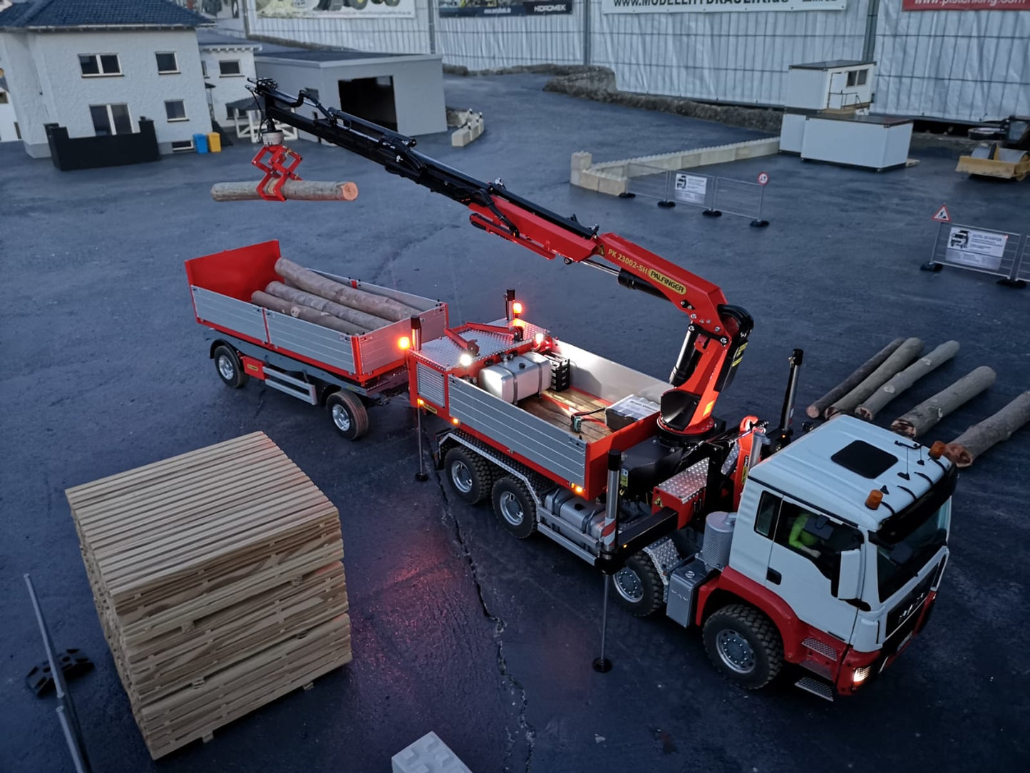 EURO6 Abgasaufbereitungsanlage mit Lautsprecher für Scaleart MAN Euro6 8x8 Abrollkipper